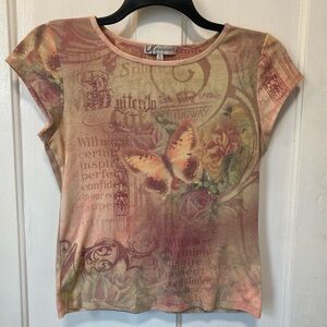 Floral Y2K butterfly shirt from the 200’s